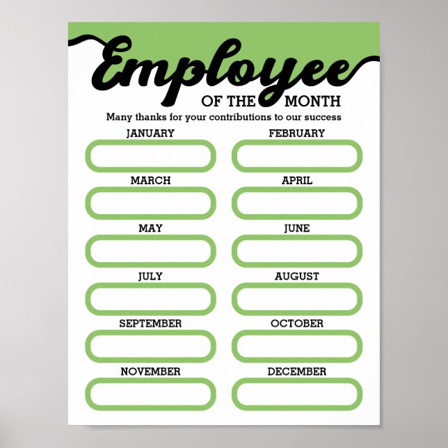 Top performer employee of the month award poster (Front)