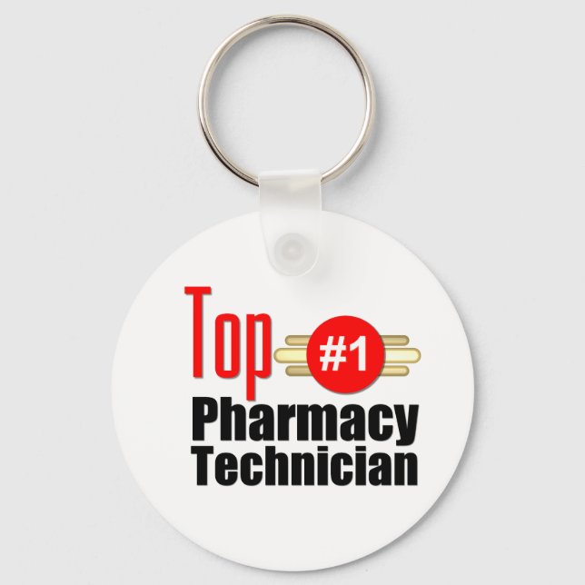 Top Pharmacy Technician Key Ring (Front)