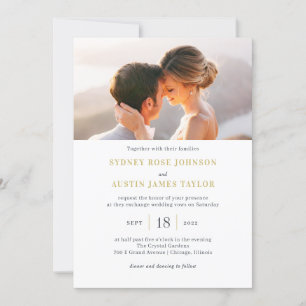 Top Photo Simple Elegant Wedding Invitation