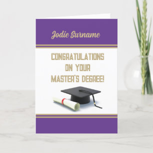 Top Pick! Master's Degree! Graduation Card