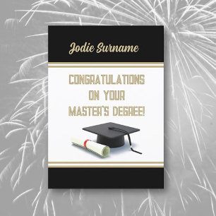 Top Pick! Master's Degree! Graduation Card