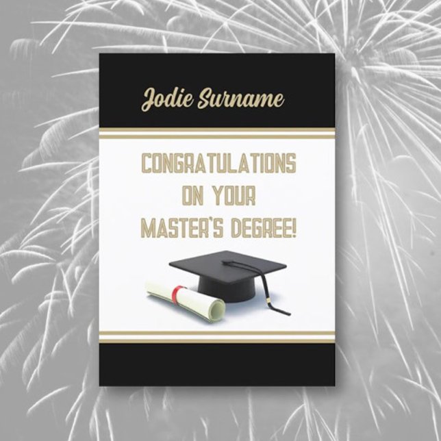 Top Pick! Master's Degree! Graduation Card (Creator Uploaded)