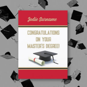 Top Pick! Master's Degree! Graduation Card