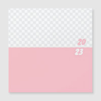 top pink 2023 Single Page Small Calendar, White