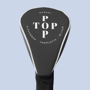 Top Pop Father Dad Personalised Family Name Golf Head Cover