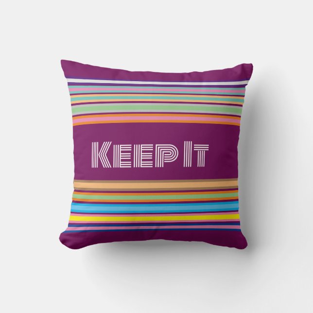 Top Quality  Pillow with  Colourful Lines  (Front)