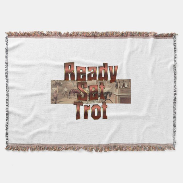 TOP Ready Set Trot Throw Blanket (Front)