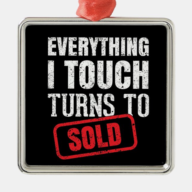 Top Realtor Christmas Ornament (Front)