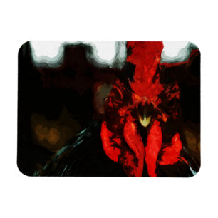 Top Rooster Abstract Magnet