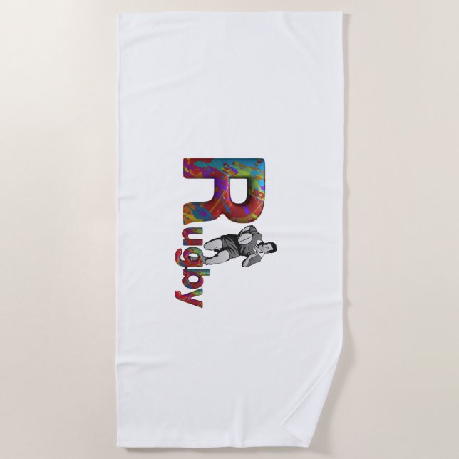 TOP Rugby Beach Towel (Front)
