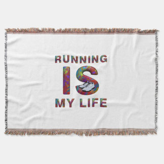 TOP Running is My Life Throw Blanket