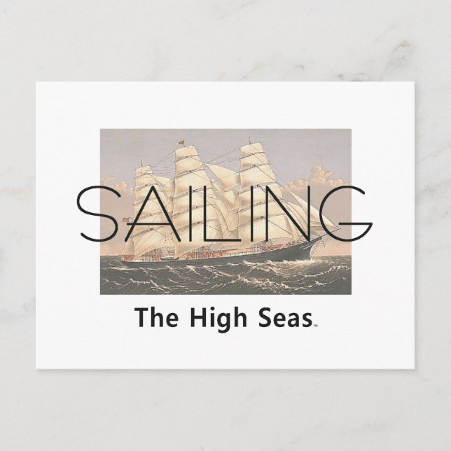 TOP Sailing Seas Postcard (Front)