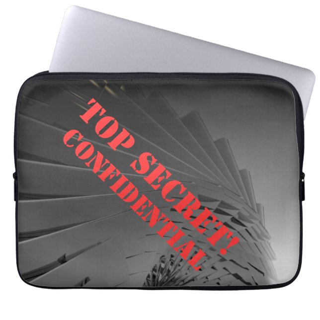 top secret - confidential laptop sleeve (Front)