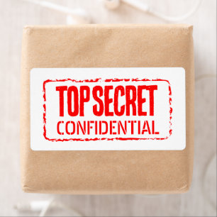 Top Secret confidential red rubber stamp shipping