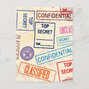 Top Secret - Keep Out Postcard