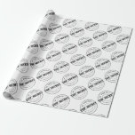 Top Secret | No peeking | Christmas wrapping paper<br><div class="desc">Black and white elegant wrapping paper featuring a funny "No peeking untill Christmas day" and "Top Secret" stamp.</div>