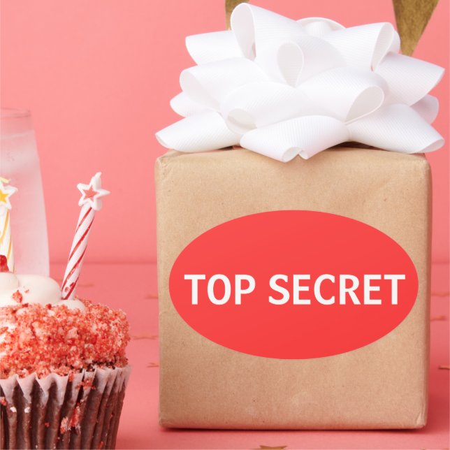 TOP SECRET OVAL STICKER (Party)