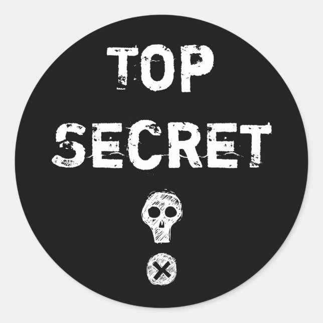 Top Secret Scull Sticker (Front)