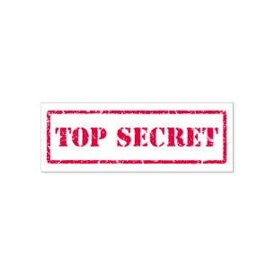 Top secret self inking rubber stamp