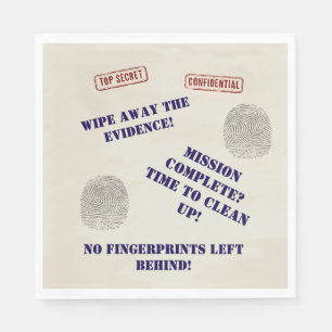 Top Secret Spy Mission Kids Party Napkin