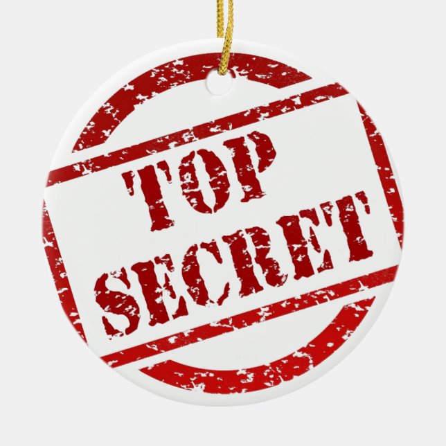 Top Secret supper Image Ceramic Tree Decoration (Front)