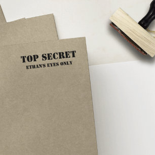 Top Secret // Your Eyes Only Personalised Custom Rubber Stamp