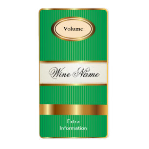 Top Shelf Green Wine Label