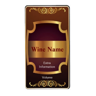 Top Shelf Red Wine Label