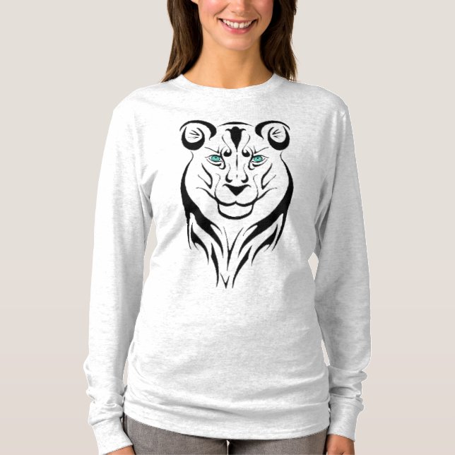 Top Simple Design Lion New Crazy Cool Life One Tee (Front)