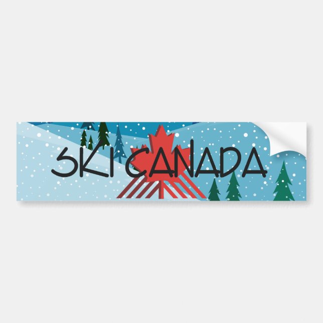 TOP Ski Canada Bumper Sticker (Front)
