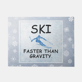 TOP Ski Faster Than Gravity Doormat