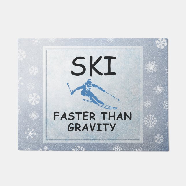 TOP Ski Faster Than Gravity Doormat (Front)