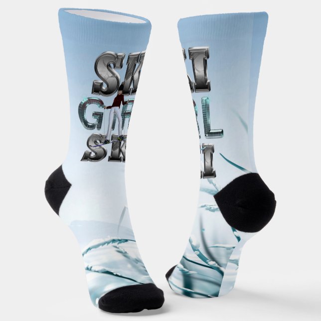 TOP Ski Girl Ski Socks (Angled)