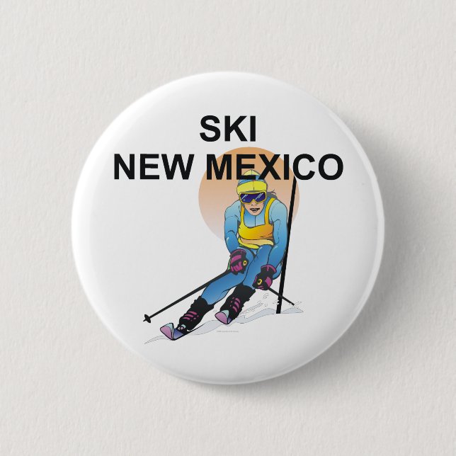 TOP Ski New Mexico 6 Cm Round Badge (Front)