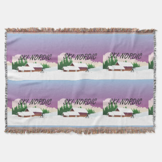 TOP Ski Nordic Throw Blanket