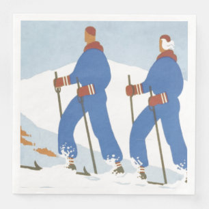 TOP Skiing Napkin