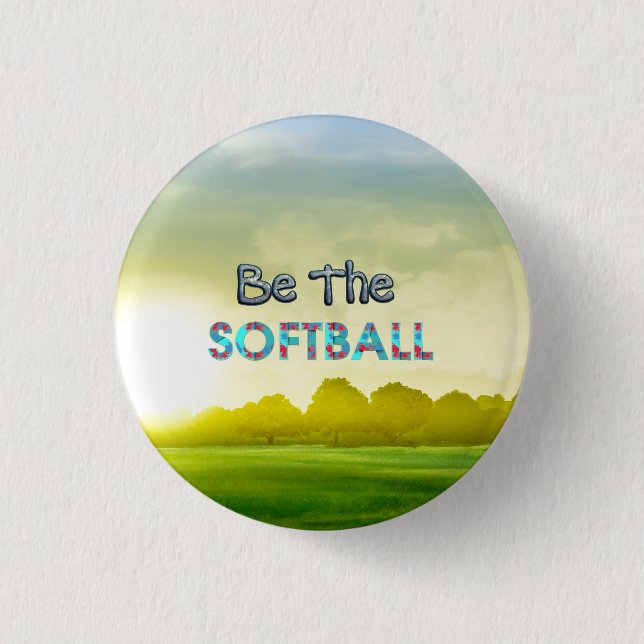 TOP Softball Slogan 3 Cm Round Badge (Front)
