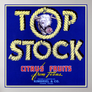 Top Stock Cow Poster