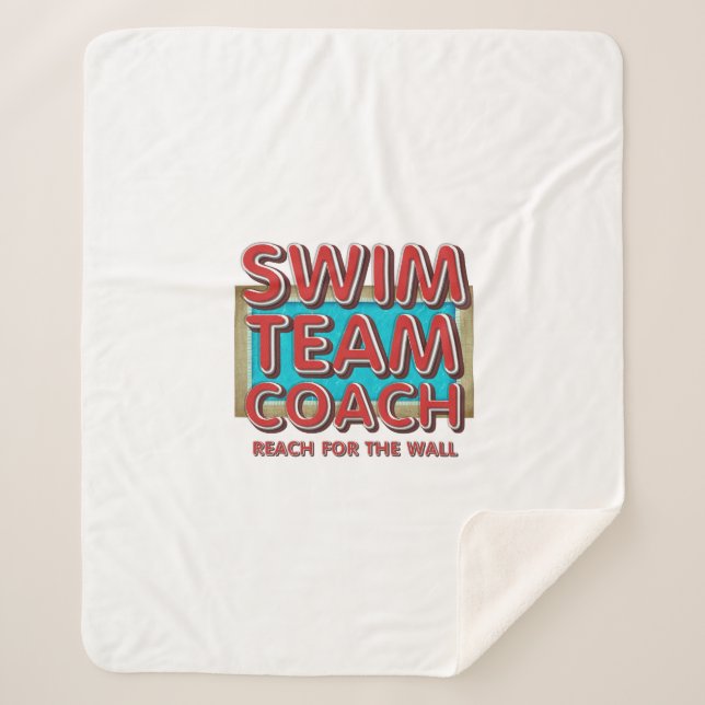 TOP Swim Team Coach Sherpa Blanket (Front)