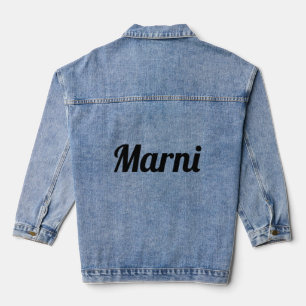 Top T Says The Name Marni Denim Jacket