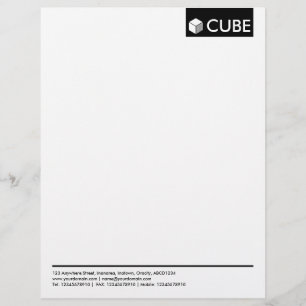 Top Tag - Black Customised Letterhead