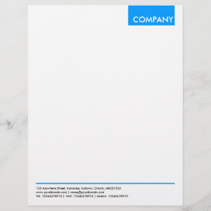 Top Tag - Blue 0099FF Personalised Letterhead