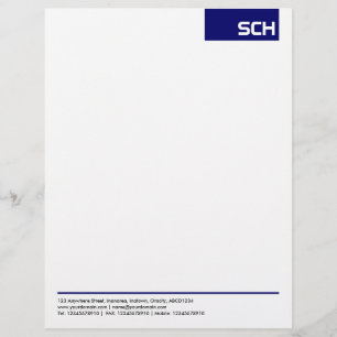 Top Tag - Deep Navy Letterhead Template