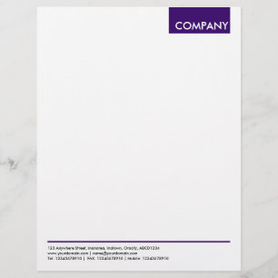 Top Tag - Deep Purple Customized Letterhead