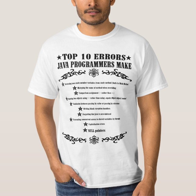 Top Ten Errors Java Programmers Make (Front)