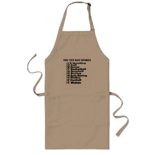 Top Ten Man Sports Funny Long Apron