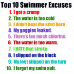 Top Ten Swimmers Excuses Photo Sculpture Decoration<br><div class="desc">Here are the top ten swimming excuses for not training or swimming hard enough. Great gift for your swimmer or swim coach. The swim coach has heard every one of them!</div>