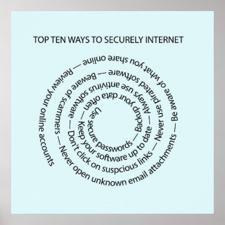 Top Ten Ways to Securely Internet Poster