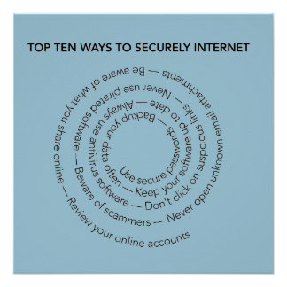 Top Ten Ways to Securely Internet Poster