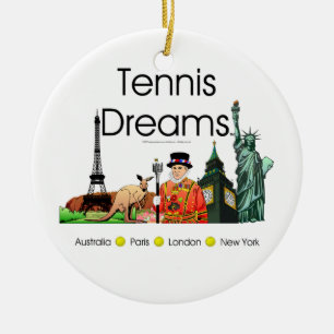TOP Tennis Dreams Ceramic Tree Decoration